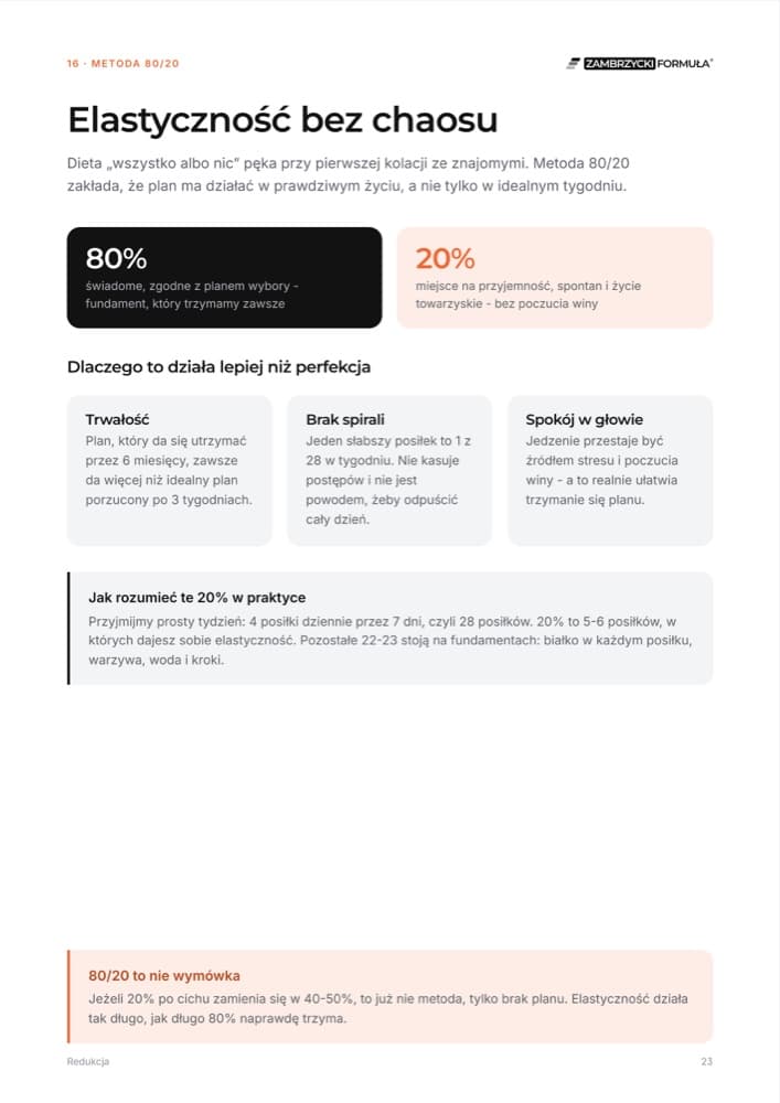 Strona kompendium Redukcja o metodzie 80/20